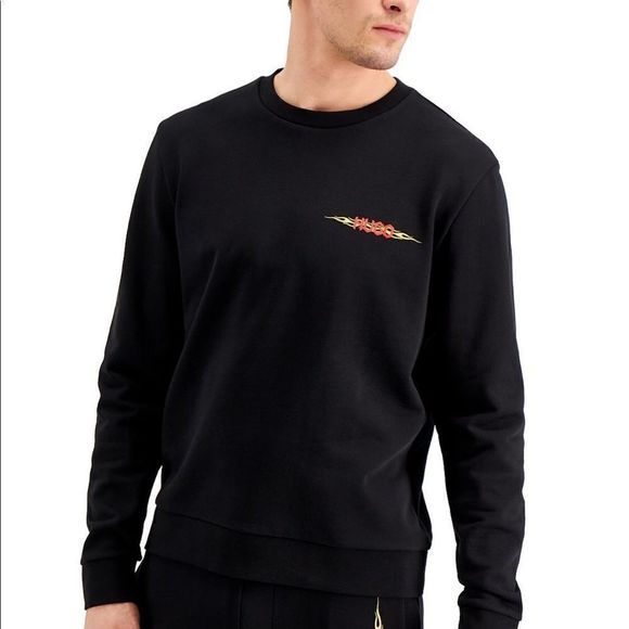 HUGO BOSS Men's Flame Logo Sweatshirt Small - Picture 8 of 12